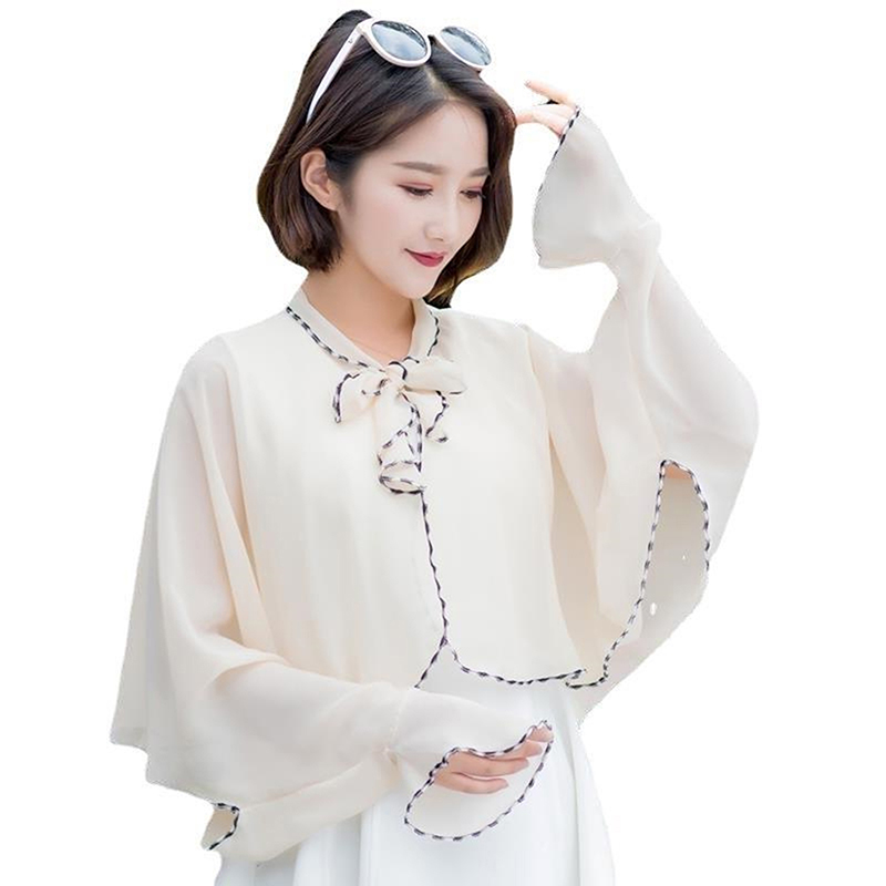 屋外乗馬カシュー印刷日焼け防止スリーブシルクスカーフラップ春 - Summer Clothing Wraps のレビューと価格