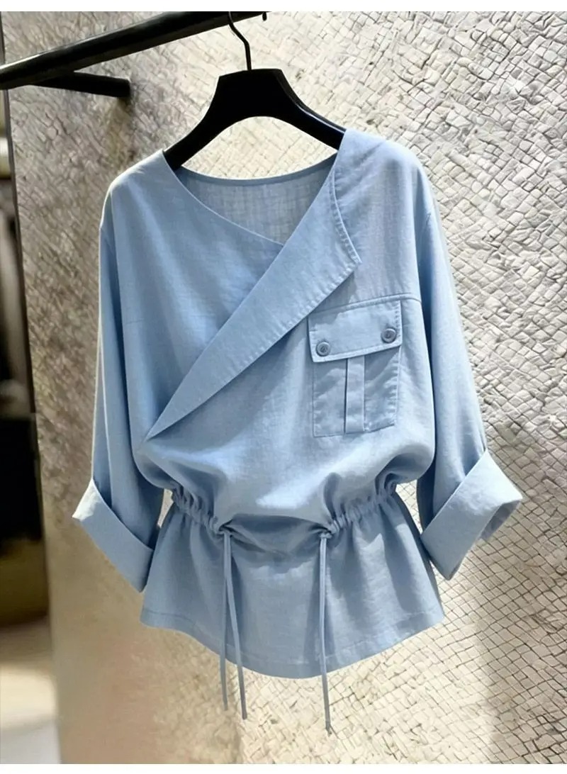 フレンチスタイルファッションデザインブラウス レディース 春 - Summer Clothing Drawing のレビューと価格