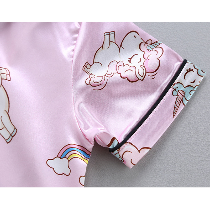 1歳から5歳までの女の子のためのユニコーンパターンのパジャマ - Summer Clothing Baby Girl のレビューと価格