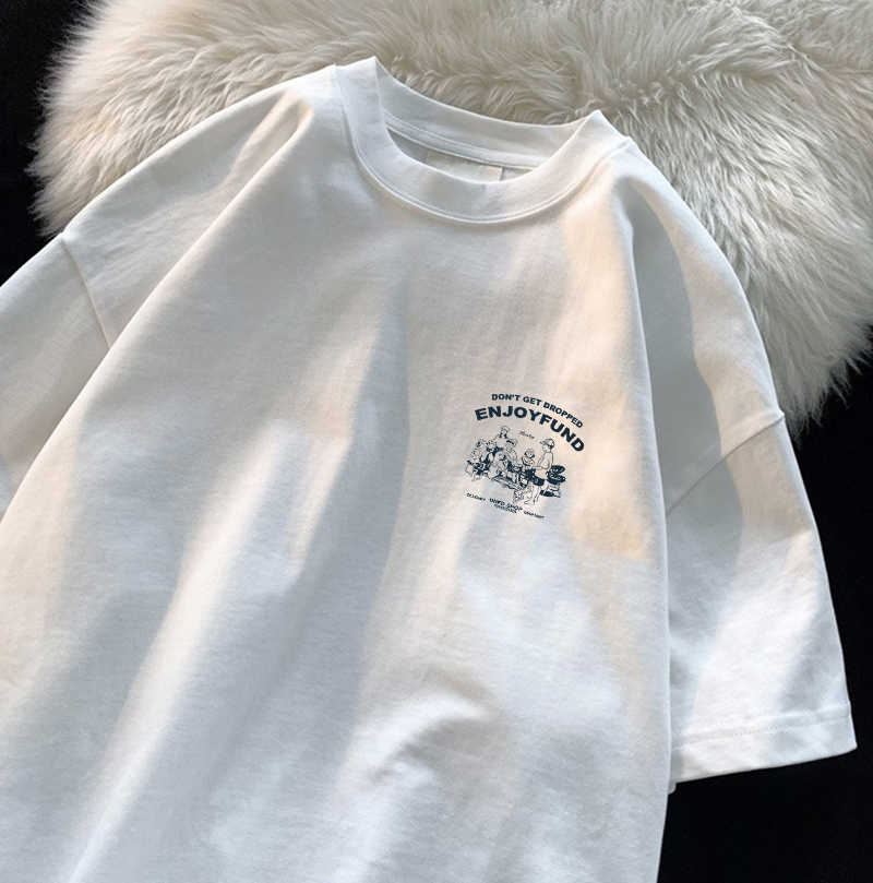 ルーズピュアコットン半袖トップス男性と女性のための夏のファッ - Summer Clothing Brands のレビューと価格